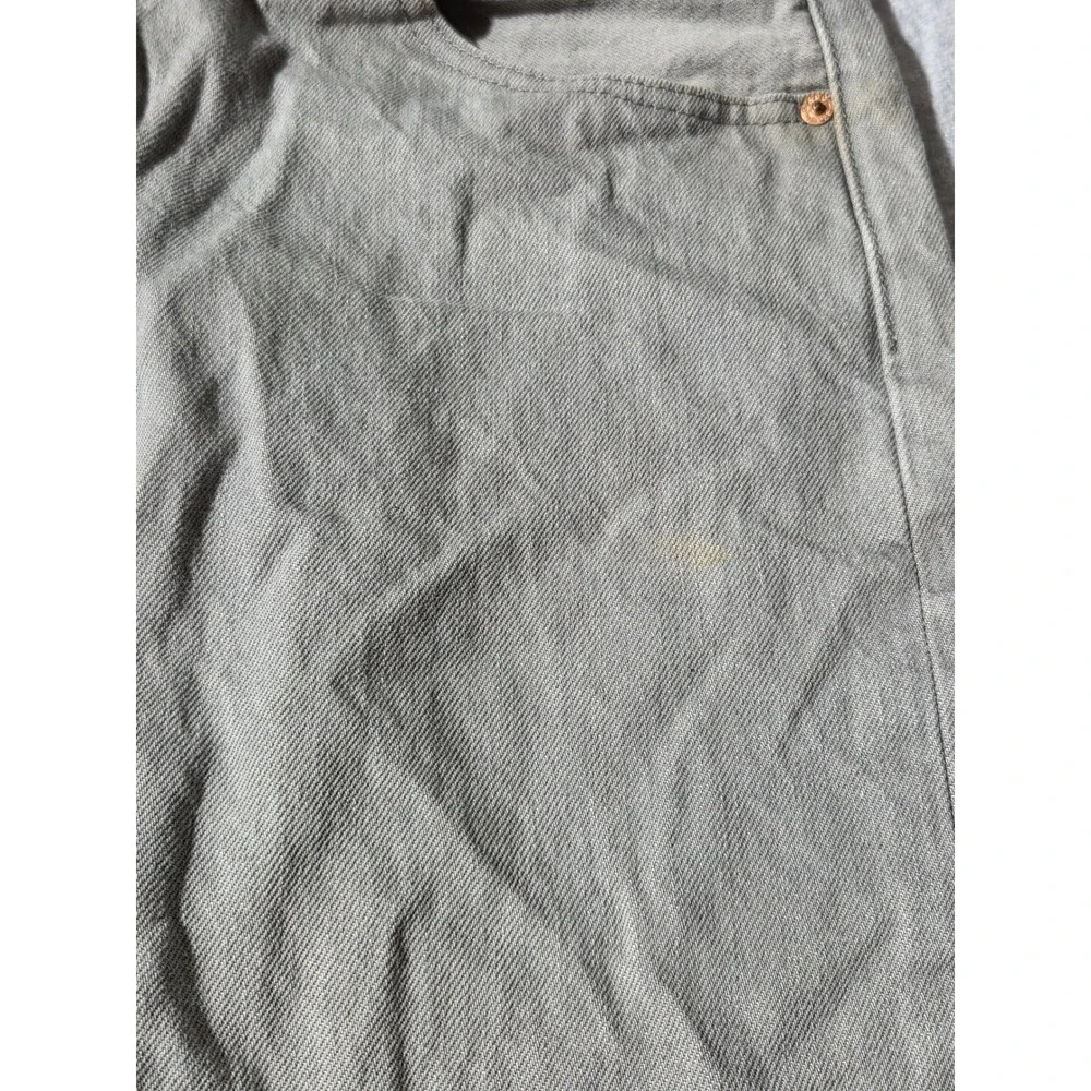 Levis 501 Original Fit‎ Grey Denim Jeans Mens 38x30 Straight Leg Button Fly